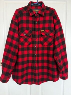 Woolrich Red and Black Buffalo Plaid Wool Shirt